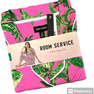 Room Service Pink Palm Pajama Set